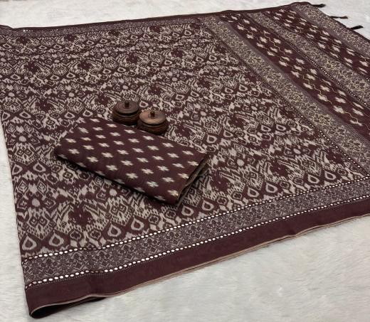 Vastrangan ikkat style digital print famous saree shops in surat